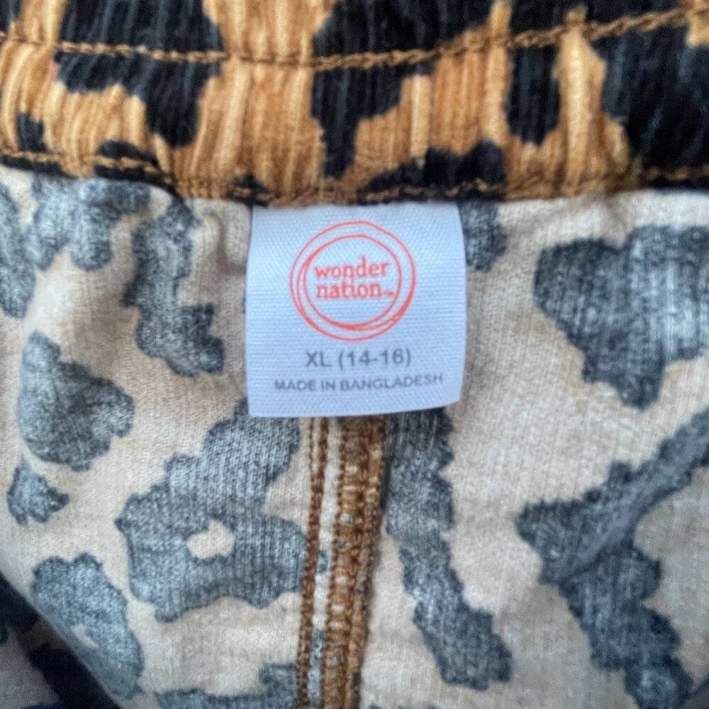 Girl's XL (14/16) Wonder Nation Corduroy Cheetah Mini Skirt - Picture 6 of 16
